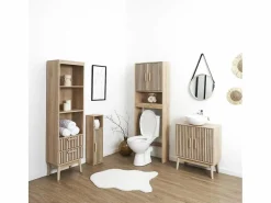 Mueble Portarrollos de Papel Higiénico Klaus Marrón 78cm^The Home Deco Factory New