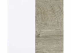 duehome Perchero|Mueble recibidor con 1 cajón y espejo en blanco mate y roble alaska 95 cm Derek Blanco Artik (Blanco Mate) – Roble Alaska