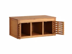 Vente-unique Mueble simple lavabo de madera de acacia - Mueble de baño - 90 cm - PENEBEL Color natural oscuro New