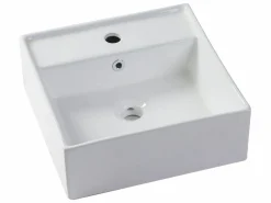 Vente-unique Mueble simple lavabo de madera de acacia - Mueble de baño - 90 cm - PENEBEL Color natural oscuro New
