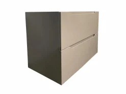 Vente-unique Mueble simple lavabo suspendido gris , 80 cm, STEFANIE Topo Discount
