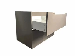 Vente-unique Mueble simple lavabo suspendido gris , 80 cm, STEFANIE Topo Discount