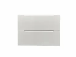 Vente-unique Mueble simple lavabo suspendido con columna, 80 cm, STEFANIE Blanco Discount