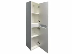 Vente-unique Mueble simple lavabo suspendido con columna, 80 cm, STEFANIE Blanco Discount