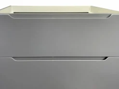 Vente-unique Conjunto De Baño|Mueble simple lavabo suspendido con columna, 80 cm, STEFANIE