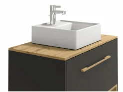 Mueble suspendido antracita con lavabo a instalar para el cuarto de baño - 80 cm - YANGRA^Vente-unique Hot