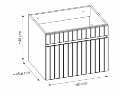 Mueble suspendido rayado, 60 cm, SATARA^Vente-unique