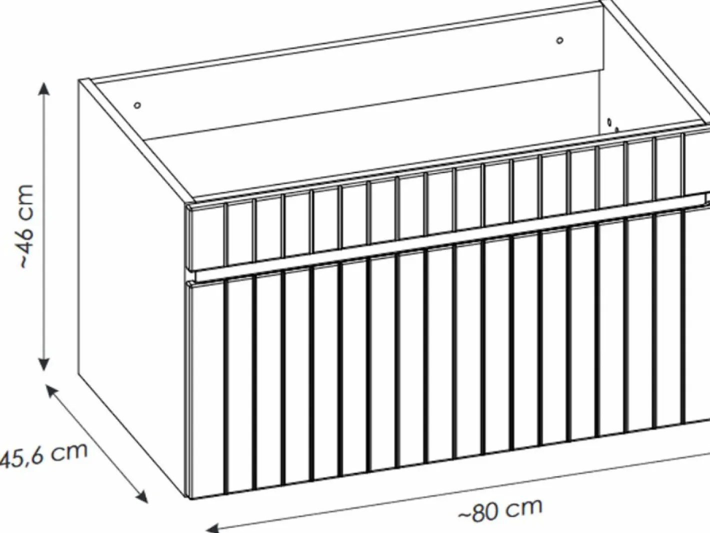 Vente-unique Mueble De Lavabo|Mueble suspendido de lavabo rosa con tabla, 80 cm, SATARA