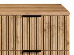 Mueble suspendido para lavabo y estantes - Natural claro - An140 cm - MADELA^Vente-unique Sale