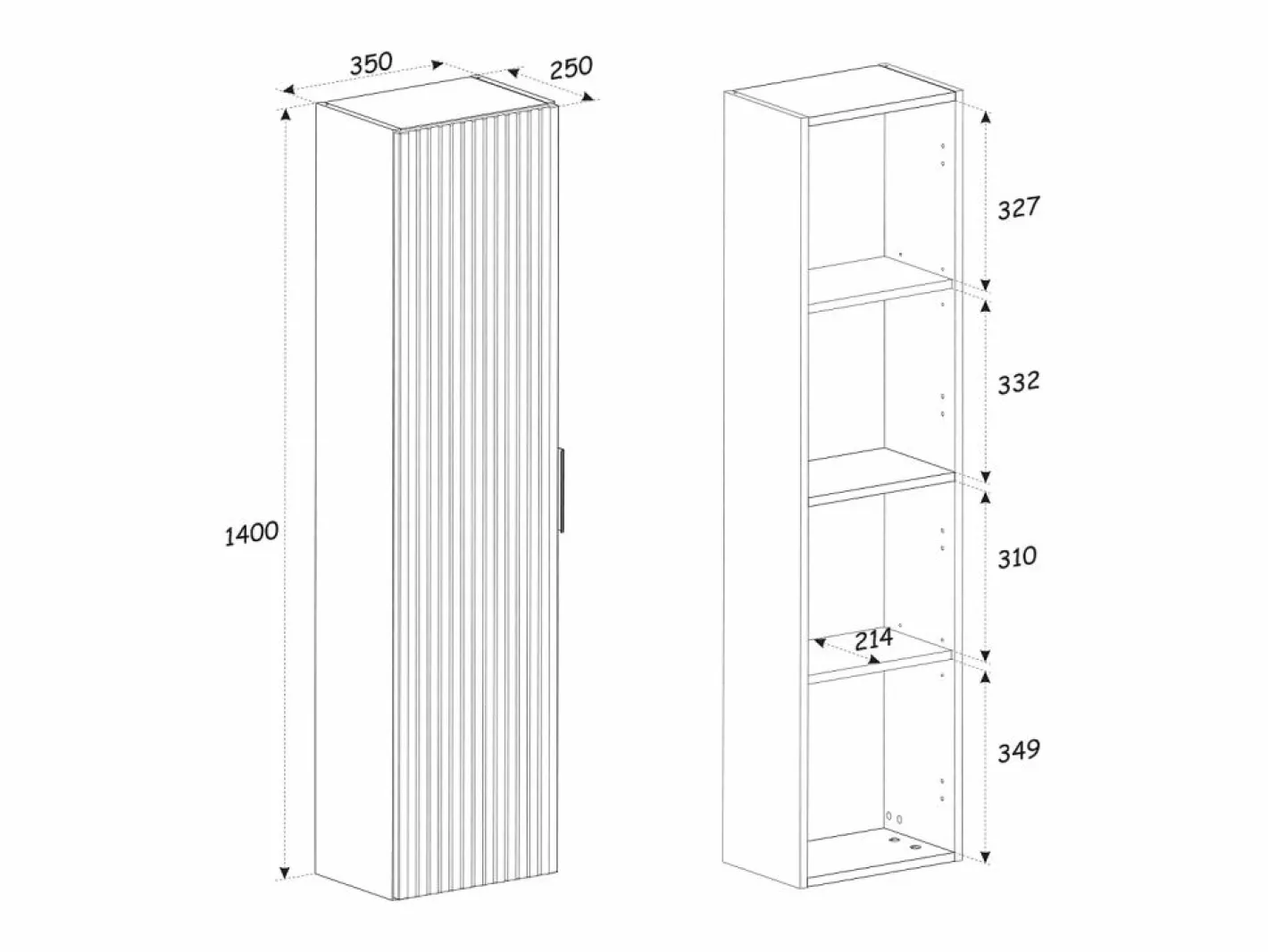 Mueble suspendido y lavabo + columna natural claro y negro, 60 cm, MADELA^Vente-unique Clearance