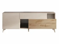Calicosy Mueble Tv|Mueble TV 2 puertas, 1 cajón y 2 nichos L180 cm - MALA
