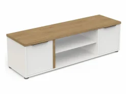 Mueble TV ACCESS - 2 Puertas + 1 Nicho - Roble Hamilton y - 134,8 x 39,6 x 39,1 cm^Calicosy Best