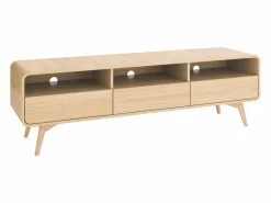 Vente-unique Mueble TV con 3 cajones y 3 nichos - Natural - JALEMO Color natural claro Sale