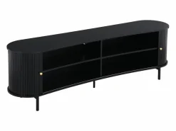 Vente-unique Mueble TV con 2 puertas correderas de MDF - - SEVATO Negro Online