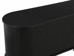 Vente-unique Mueble TV con 2 puertas correderas de MDF - - SEVATO Negro Online