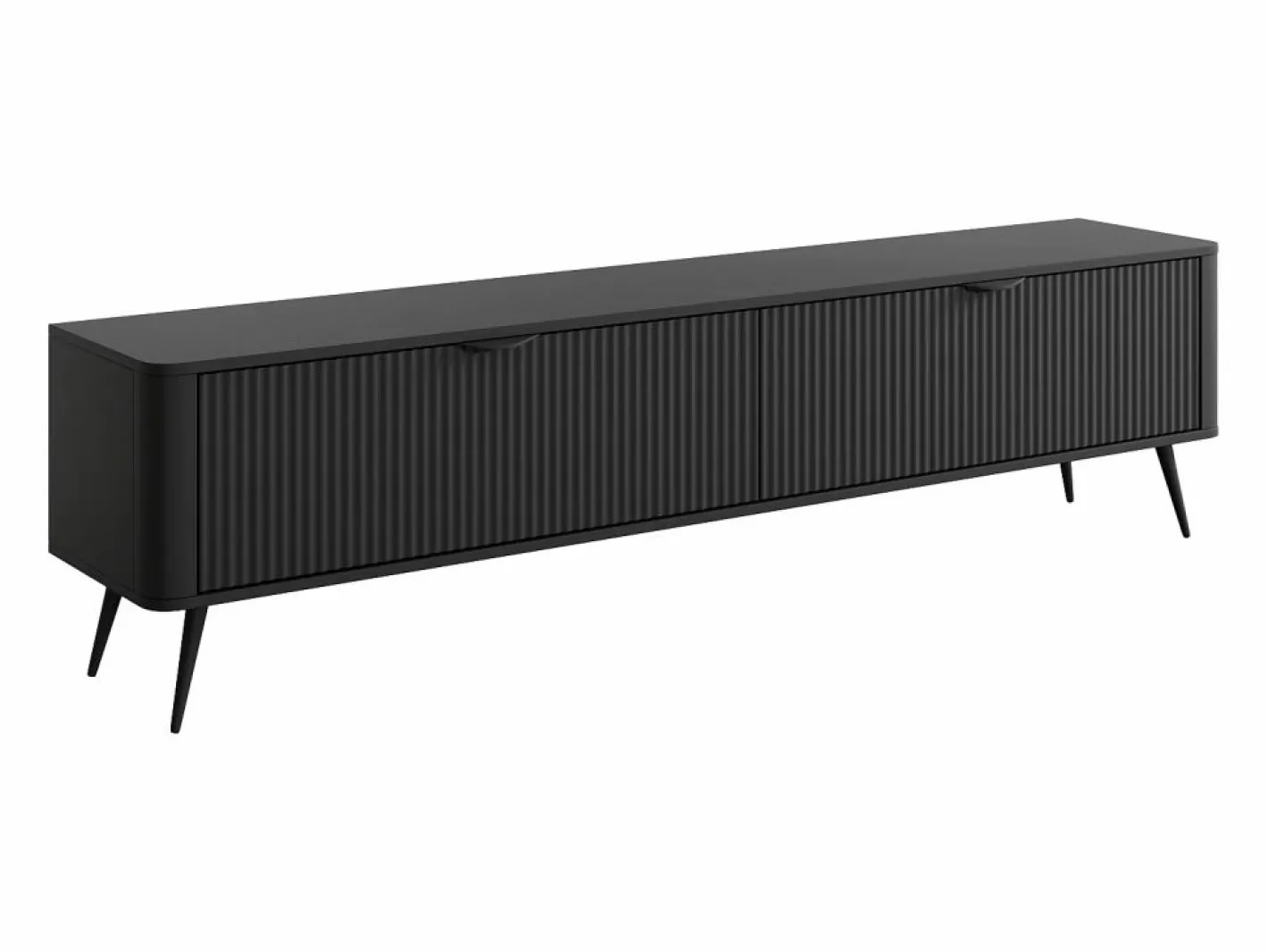 Vente-unique Mueble TV con 2 puertas de MDF - - ELONARIA de Pascal Morabito Negro Outlet