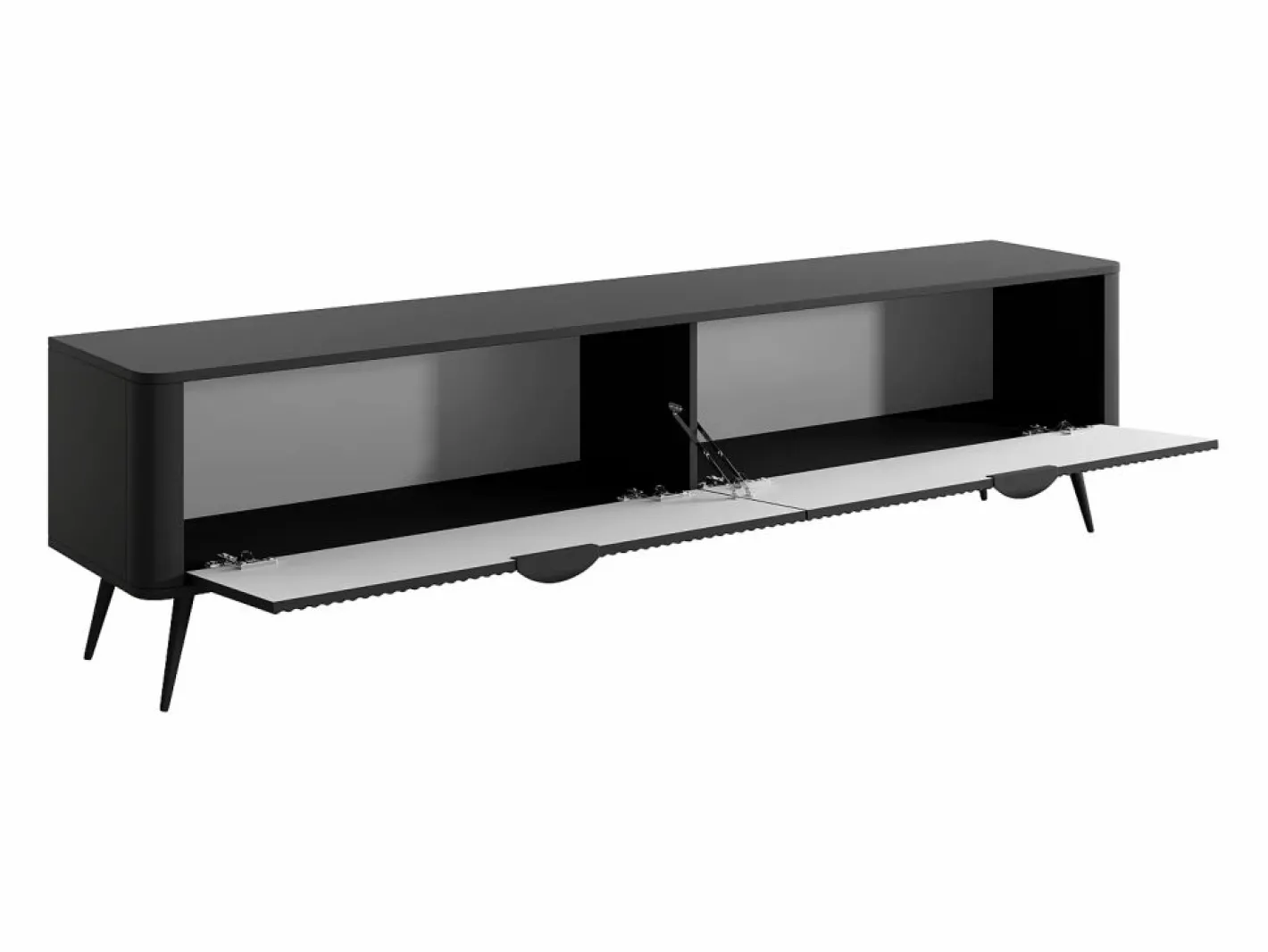 Vente-unique Mueble TV con 2 puertas de MDF - - ELONARIA de Pascal Morabito Negro Outlet