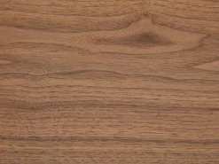 Vente-unique Mueble TV con almacenamiento chapa de nogal y metal - Natural oscuro y Negro - ZINORI Negro / Color natural oscuro Online