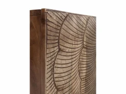 Mueble TV de 2 puertas y 2 cajones de madera maciza de mango Marru00f3n Best