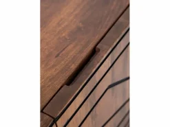 Mueble Tv|Mueble TV de 2 puertas y 2 cajones de madera maciza de mango