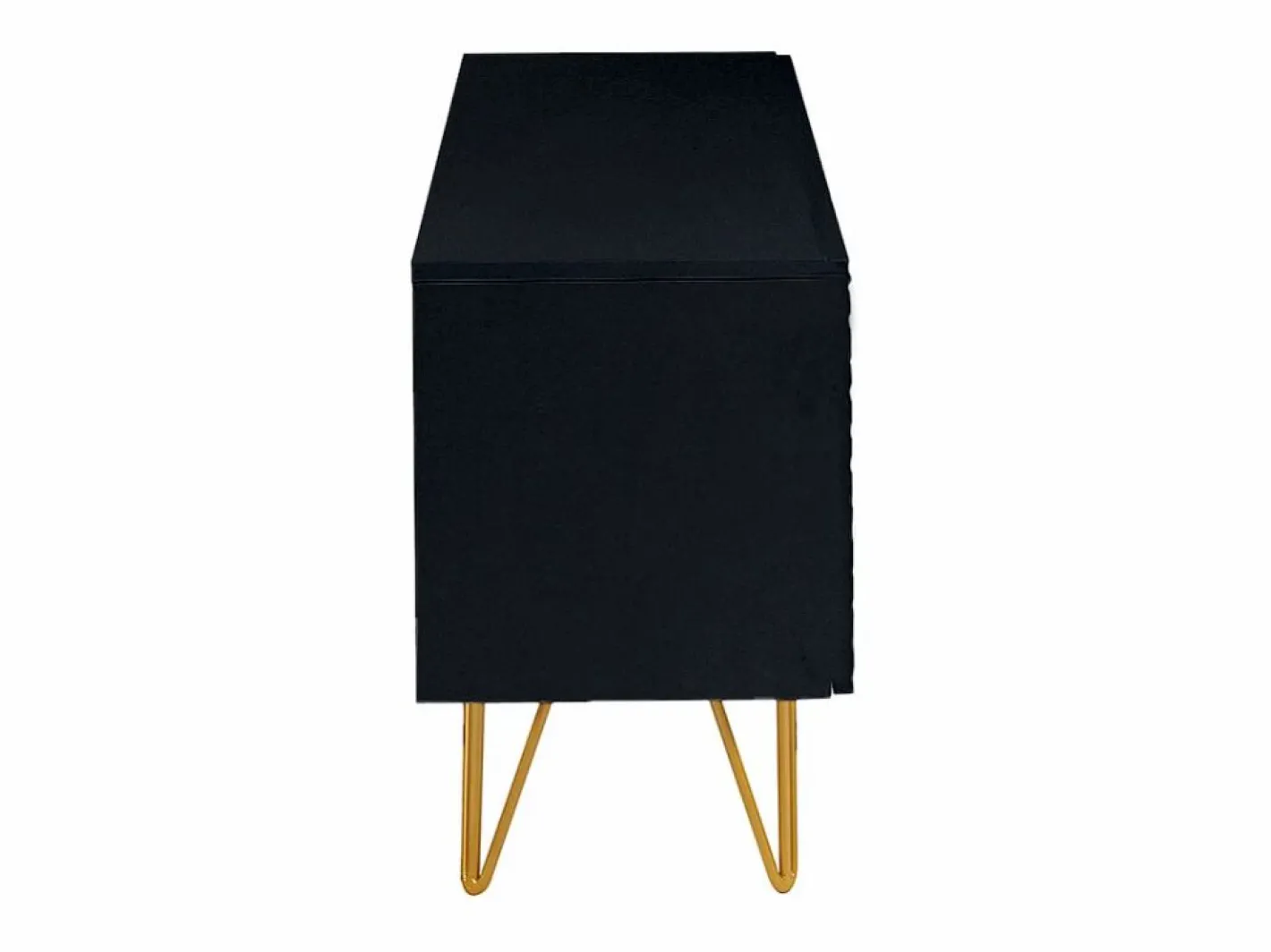 Miliboo Mueble TV de diseño en y metal dorado 140 cm OZEN Negro Best