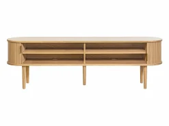 Miliboo Mueble TV de roble claro con almacenaje y 2 puertas correderas 180 cm EPIC Beige Online