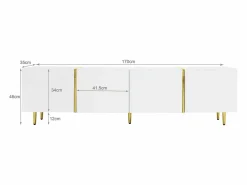 Mueble TV L 170 cm - con 4 puertas - MDF -^ModernLuxe Best