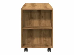 Clicnbuy Mueble TV ruedas madera ingeniería roble artisan 102x34,5x43cm Marru00f3n Outlet