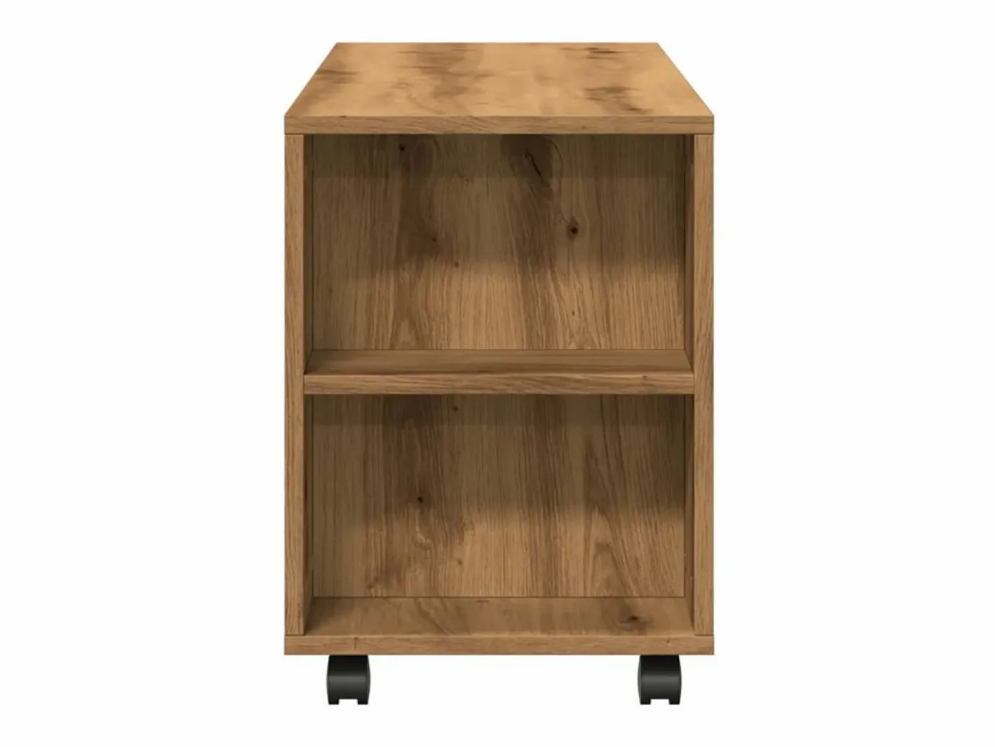 Clicnbuy Mueble TV ruedas madera ingeniería roble artisan 102x34,5x43cm Marru00f3n Outlet