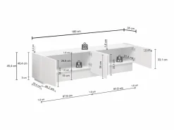 Mueble TV Vela con 4 puertas color cachemira 180x35x45,4 cm^ Outlet