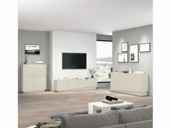 Mueble TV Vela con 4 puertas color cachemira 180x35x45,4 cm^ Outlet
