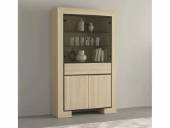 Petits-Meubles Vitrina Para Vajilla|Mueble vajillero 4 puertas 1 cajón Lucius Madera y