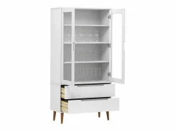 Mueble vitrina MOLDE madera maciza de pino 90x35x175 cm^Clicnbuy
