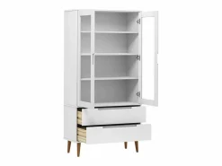 Mueble vitrina MOLDE madera maciza de pino 90x35x175 cm^Clicnbuy