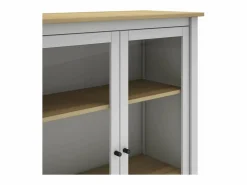 Mueble vitrina para comedor modelo Miguel 2 puertas acabado /roble, 40cm(fondo) 110c Blanco Discount