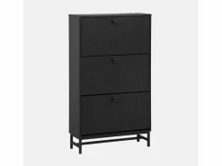 Mueble zapatero con 3 puertas acanaladas^Sweeek New