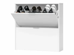 Calicosy Mueble zapatero de 2 puertas abatibles - L75 cm Blanco Clearance