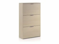 Loungitude Mueble zapatero de 3 puertas abatibles - L60 cm Color natural claro Online