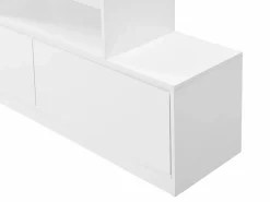 Mueble zapatero de 2 puertas y 6 compartimentos con luces LED en MDF - - LOVILA^Vente-unique