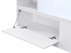 Mueble zapatero de 2 puertas y 6 compartimentos con luces LED en MDF - - LOVILA^Vente-unique