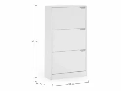 VS Venta-stock Zapatero|Mueble De Almacenaje|Mueble Zapatero Ángel 3 Puertas Color , para 18 Pares