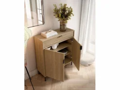 Mueble zapatero/armario - A89cm x L90cm x P29cm roble dorado - Alice^Herdasa Outlet