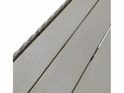 ModernLuxe Muebles de jardín modulares de ratán PE - aptos para 4 o 5 personas - mesa de centro de tablones de plástico - Taupe Gris New