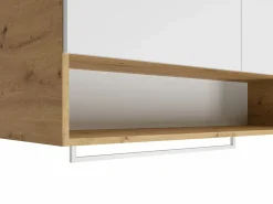 Vente-unique Mueble Para Lavadora|Muebles de lavandería para lavadora - L122 cm - Blanco y natural claro - NATAJI