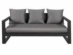 MYLIA Salones De Jardín|Muebles de salón para jardín : un sofá de 3 plazas, 2 sillones, una mesa de centro - antracita - MOLOKAI