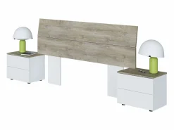 Dormitorio Completo|Muebles Dorm. Ethna Estilo Nórdico y Roble 160 cm