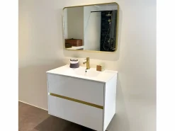 Essebagno Musea Espejo 80x60 oro cepillado Dorado Online