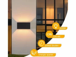 NETTLIFE 2 Aplicaciones LED para Muro Negras IP65, Luz Blanca Caliente Ajustable G9, para Salón, Jardín, Terraza Negro Sale