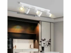 NETTLIFE 5 focos de techo LED s GU10 llama 330° giratorio lámpara de pared industrial moderna para sala de estar dormitorio sin bombilla Blanco New
