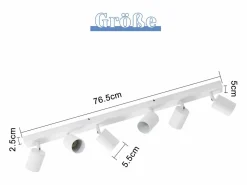 6 focos de techo LED GU10 s orientables 350° para salón dormitorio cocina sin bombilla^NETTLIFE Online
